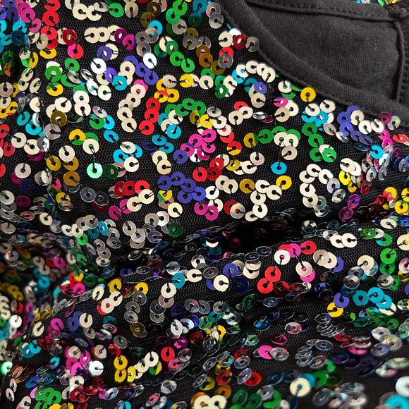 Garanimal 365 kids Sequence top Girls sz 8. Multi Color sequence glittering - Picture 2 of 5